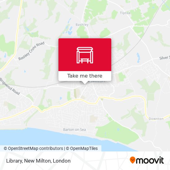 Library, New Milton map