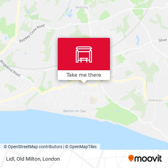 Lidl, Old Milton map