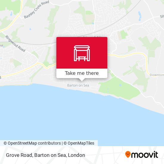 Grove Road, Barton on Sea map