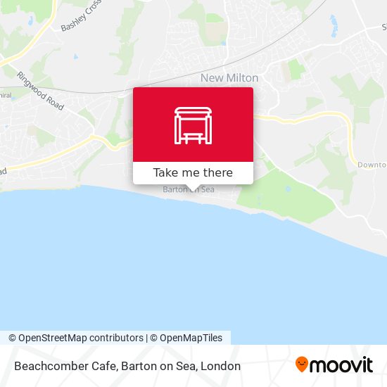 Beachcomber Cafe, Barton on Sea map