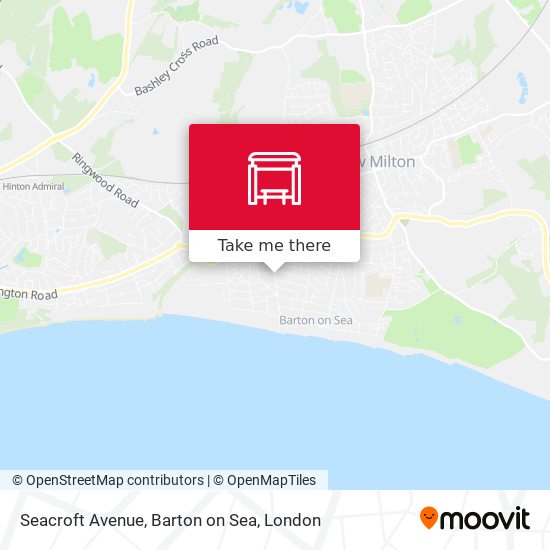 Seacroft Avenue, Barton on Sea map