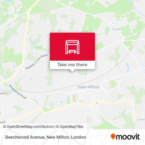 Beechwood Avenue, New Milton map