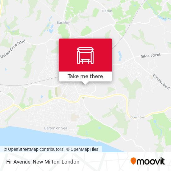 Fir Avenue, New Milton map