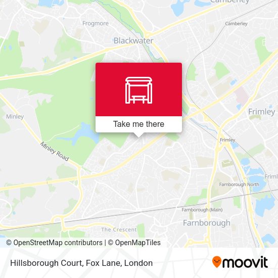 Hillsborough Court, Fox Lane map