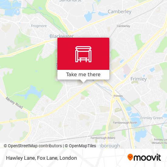 Hawley Lane, Fox Lane map