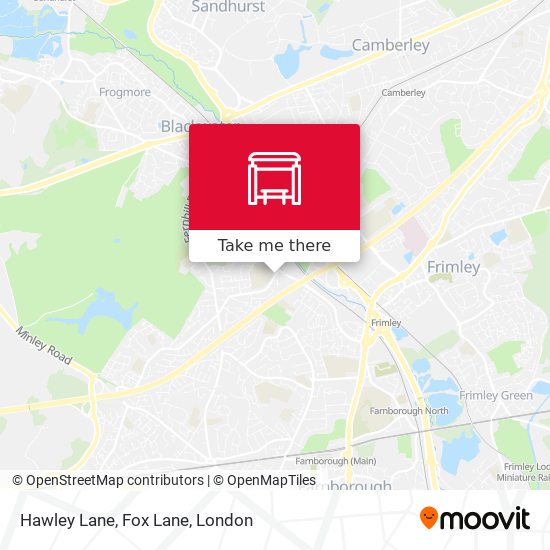 Hawley Lane, Fox Lane map