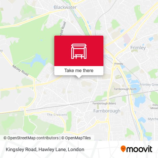 Kingsley Road, Hawley Lane map