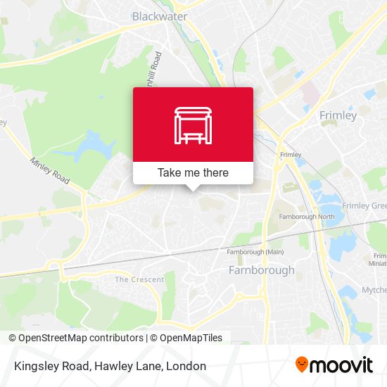 Kingsley Road, Hawley Lane map