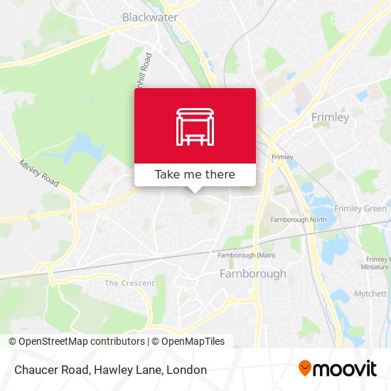 Chaucer Road, Hawley Lane map