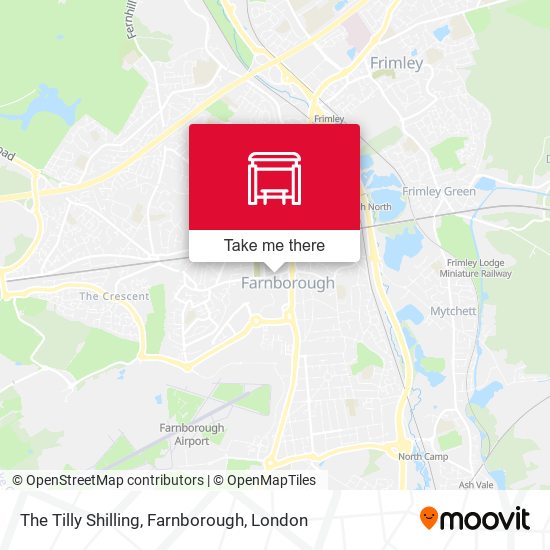 The Tilly Shilling, Farnborough map