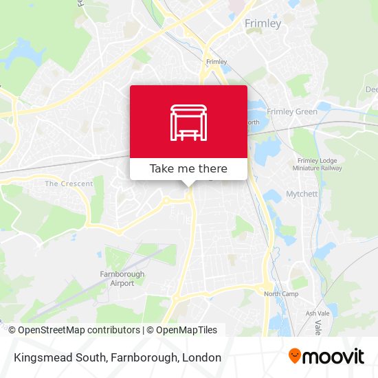 Kingsmead South, Farnborough map