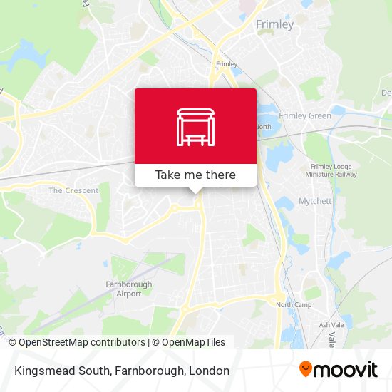 Kingsmead South, Farnborough map