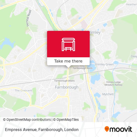 Empress Avenue, Farnborough map