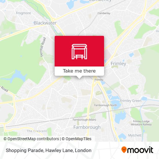 Shopping Parade, Hawley Lane map