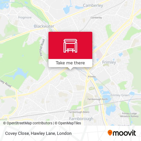 Covey Close, Hawley Lane map