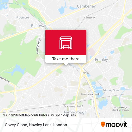 Covey Close, Hawley Lane map