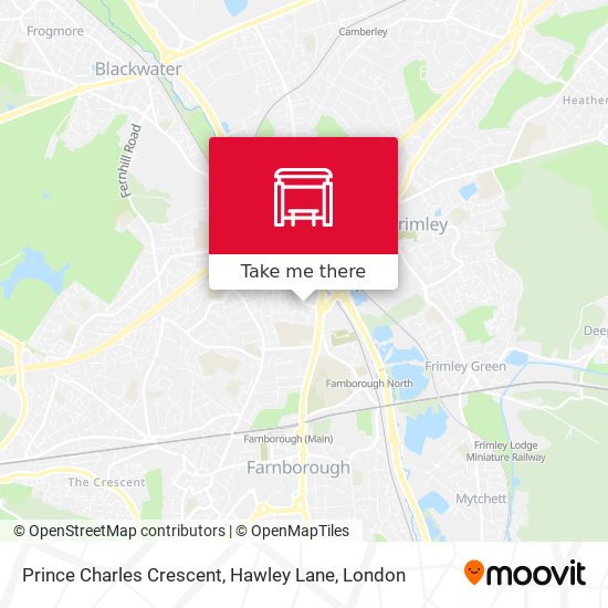 Prince Charles Crescent, Hawley Lane map