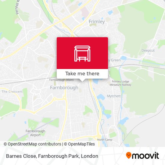 Barnes Close, Farnborough Park map