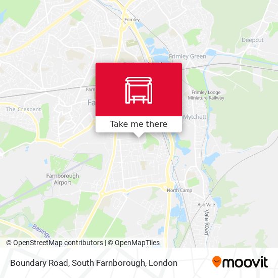 Boundary Road, South Farnborough map
