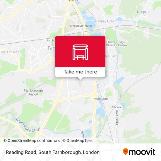 Reading Road, South Farnborough map