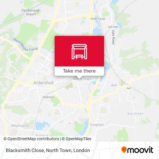 Blacksmith Close, North Town map