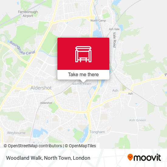 Woodland Walk, North Town map