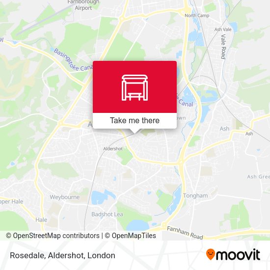 Rosedale, Aldershot map