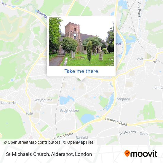 St Michaels Church, Aldershot map