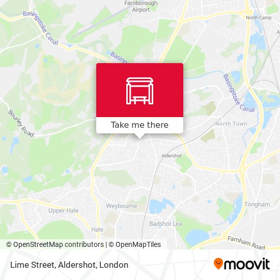 Lime Street, Aldershot map