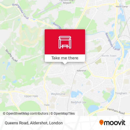 Queens Road, Aldershot map