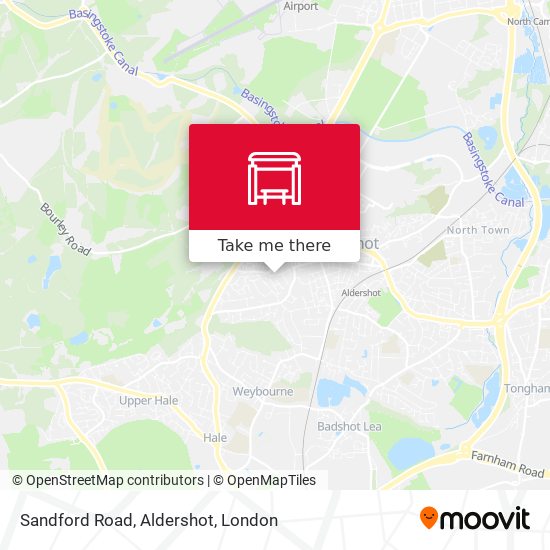 Sandford Road, Aldershot map