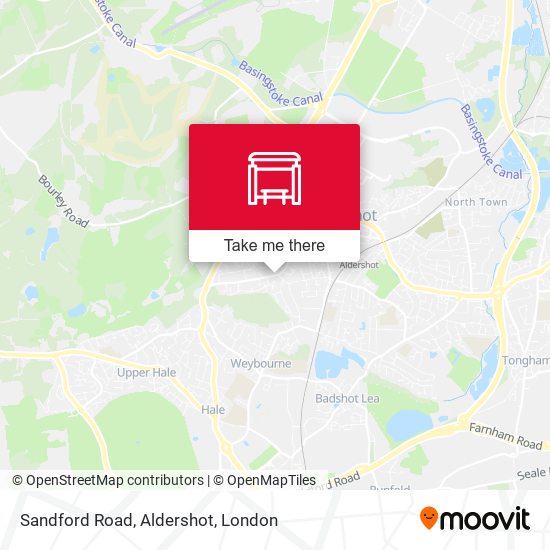 Sandford Road, Aldershot map