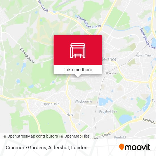 Cranmore Gardens, Aldershot map