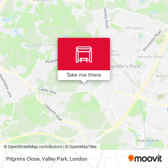 Pilgrims Close, Valley Park map