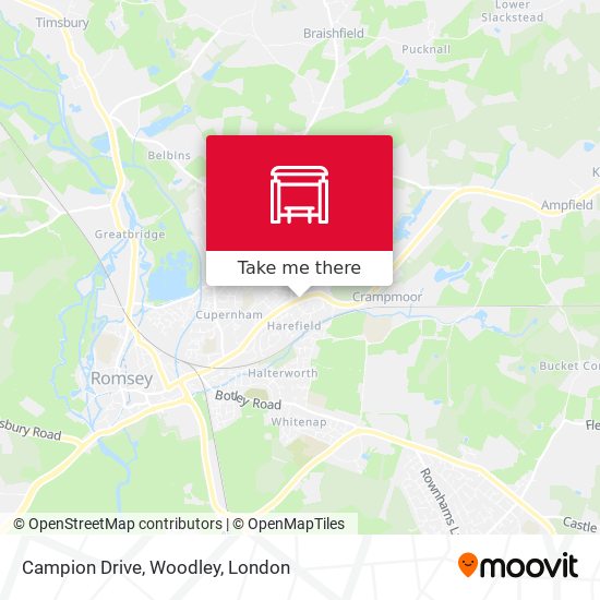 Campion Drive, Woodley map
