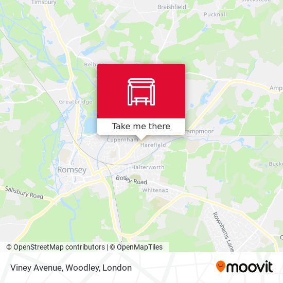 Viney Avenue, Woodley map