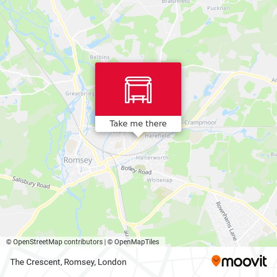 The Crescent, Romsey map