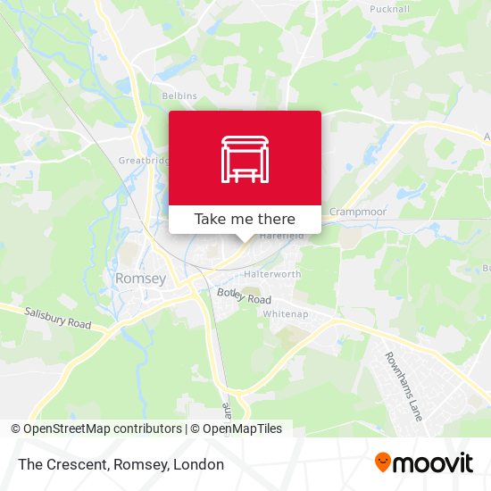 The Crescent, Romsey map