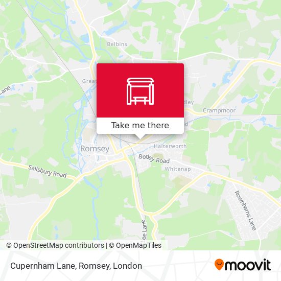 Cupernham Lane, Romsey map