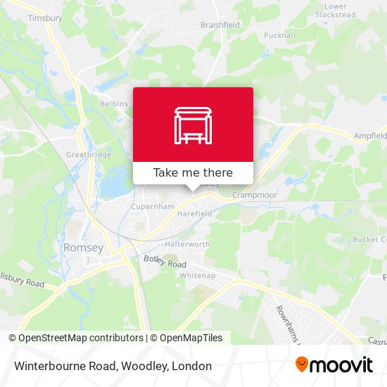 Winterbourne Road, Woodley map
