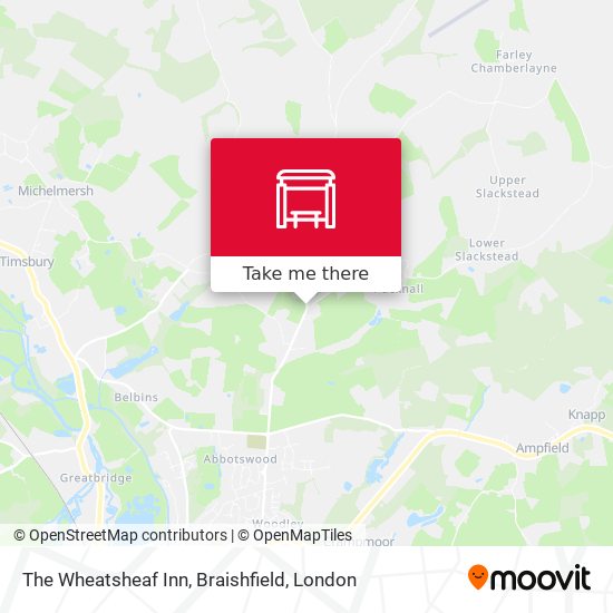 The Wheatsheaf Inn, Braishfield map
