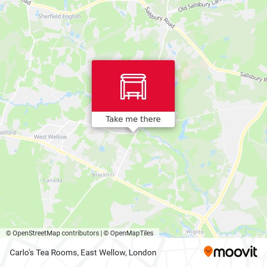 Carlo's Tea Rooms, East Wellow map