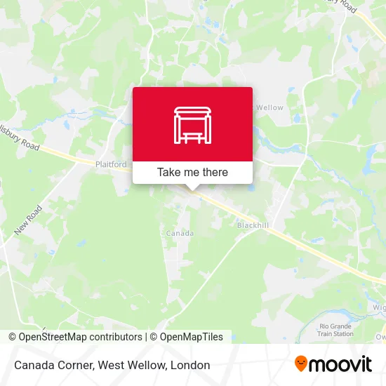 Canada Corner, West Wellow map