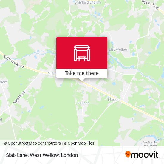Slab Lane, West Wellow map