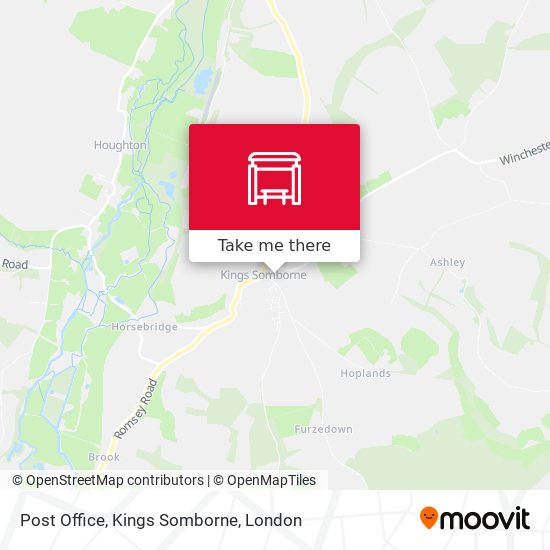 Post Office, Kings Somborne map