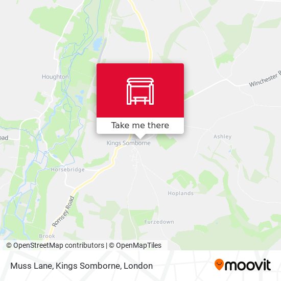 Muss Lane, Kings Somborne map