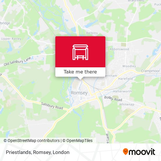 Priestlands, Romsey map
