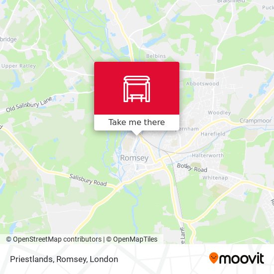 Priestlands, Romsey map
