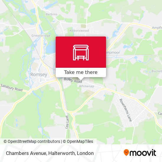 Chambers Avenue, Halterworth map