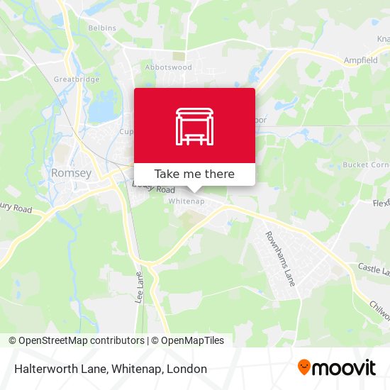 Halterworth Lane, Whitenap map